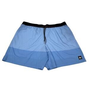 Quiksilver Men's XXL Volley Swim Short Lined UV 50 Stretch Quick Dry Blue NEW
